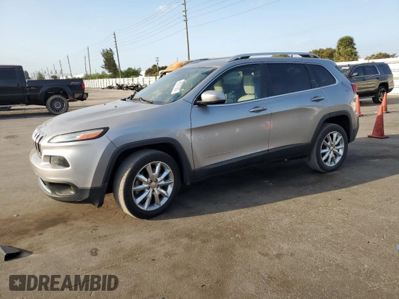 2017 Jeep Cherokee Limited with VIN 1C4PJLDB8HW526250, listed as a Copart auction lot 48337305 with 107,618 mi miles and Salvage Title. Bid and sale history available at carsss.com. Image 1.