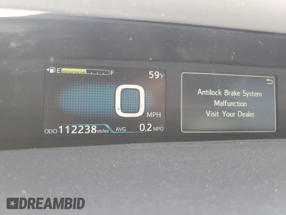 2016 Toyota Prius Four with VIN JTDKARFU8G3028030, listed as a Copart auction lot 53384575 with 112,238 mi miles and Salvage Title. Bid and sale history available at carsss.com. Image 9.