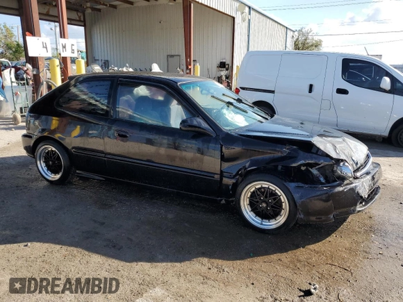 1996 Honda Civic CX with VIN 2HGEJ6323TH103708, listed as a Copart auction lot 80483434 with 91,459 mi miles and Non Repairable. Bid and sale history available at carsss.com. Image 4.