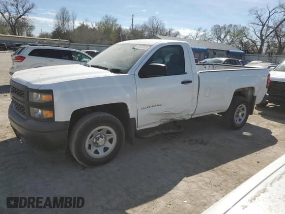 2014 Chevrolet Silverado 1500 Work Truck with VIN 1GCNCPEH9EZ397103, listed as a Copart auction lot 50642965 with 59,469 mi miles and Salvage Title. Bid and sale history available at DreamBid. Image 1.