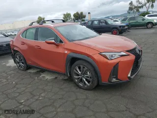 2020 Lexus UX with VIN JTHR9JBH1L2026913, listed as a Copart auction lot 53477275 with 56,518 mi miles and Salvage Title. Bid and sale history available at carsss.com. Image 4.