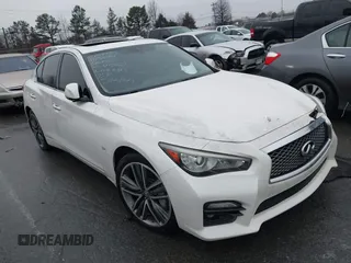 2017 Infiniti Q50 2.0t with VIN JN1CV7AP0HM641062, listed as a IAAI auction lot 41380194 with 114,813 mi miles and . Bid and sale history available at DreamBid. Image 13.