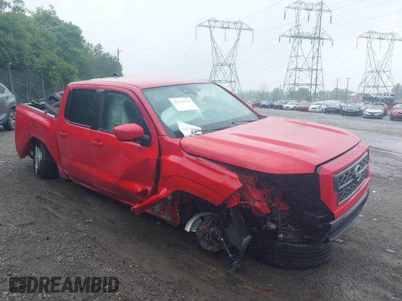 2023 Nissan Frontier SV with VIN 1N6ED1EK5PN656523, listed as a IAAI auction lot 42341035 with 38,653 mi miles and . Bid and sale history available at DreamBid. Image 1.