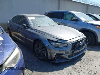 2020 Infiniti Q50 Pure z VIN JN1EV7AP3LM208059, wystawiony jako IAAI lot #42017901 z przebiegiem 47 185 mil mil oraz . Historia ofert i sprzedaży dostępna na DreamBid. Obrazek 1.