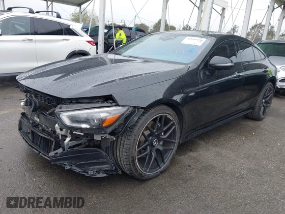 2022 Mercedes-Benz AMG GT 43 z VIN W1K7X5KB7NA048401, wystawiony jako IAAI lot #41805470 z przebiegiem 118 033 mil mil oraz . Historia ofert i sprzedaży dostępna na DreamBid. Obrazek 2.