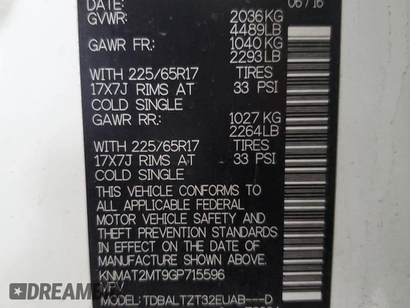 2016 Nissan Rogue SV with VIN KNMAT2MT9GP715596, listed as a Copart auction lot 50808625 with 0 mi miles and Salvage Title. Bid and sale history available at carsss.com. Image 12.