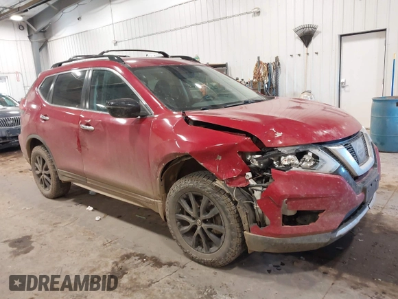 2017 Nissan Rogue SL with VIN 5N1AT2MV1HC828349, listed as a IAAI auction lot 41607853 with 155,061 mi miles. Bid and sale history available at carsss.com. Image 1.