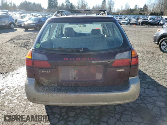 2000 Subaru Legacy Outback with VIN 4S3BH665XY7622020, listed as a Copart auction lot 45004945 with Not provided miles and Salvage title. Bid and sale history available at DreamBid. Image 6.