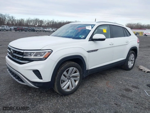 2022 Volkswagen Atlas Cross Sport 3.6L V6 SE w/Technology with VIN 1V2HE2CA9NC221542, listed as a IAAI auction lot 41088516 with 26,124 mi miles. Bid and sale history available at carsss.com. Image 2.