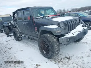 2018 Jeep Wrangler Unlimited Sport S z VIN 1C4HJXDG4JW228078, wystawiony jako IAAI lot #41381520 z przebiegiem 58 899 mil mil oraz . Historia ofert i sprzedaży dostępna na DreamBid. Obrazek 1.