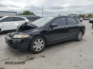 2010 Honda Civic LX with VIN 2HGFA1F5XAH588648, listed as a Copart auction lot 52483445 with 154,748 mi miles and Salvage Title. Bid and sale history available at DreamBid. Image 1.