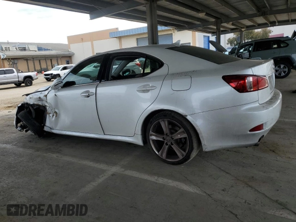 2012 Lexus IS 250 with VIN JTHBF5C26C5181502, listed as a Copart auction lot 47047335 with 184,726 mi miles and Salvage Title. Bid and sale history available at DreamBid. Image 2.