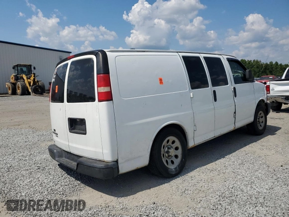 2013 Chevrolet Express Cargo Van with VIN 1GCSGAFX0D1119889, listed as a Copart auction lot 68985114 with 341,315 mi miles and Salvage Title. Bid and sale history available at carsss.com. Image 3.