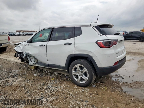 2024 Jeep Compass Sport with VIN 3C4NJDAN2RT114666, listed as a Copart auction lot 60560255 with 28,366 mi miles and Salvage title. Bid and sale history available at DreamBid. Image 2.