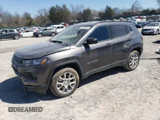2023 Jeep Compass Latitude Lux с VIN 3C4NJDFNXPT571635, выставлен на аукционе Copart как лот 49438395 с пробегом 12 019 миль миль и Списание • Salvage title. История ставок и продаж доступна на DreamBid. Изображение 1.