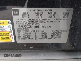 2015 Chevrolet Traverse LT with VIN 1GNKRGKD2FJ139676, listed as a IAAI auction lot 41353166 with 150,149 mi miles. Bid and sale history available at carsss.com. Image 9.