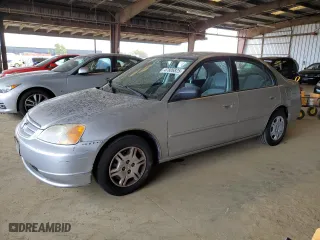 2002 Honda Civic LX with VIN JHMES16642S003913, listed as a Copart auction lot 47806825 with 113,830 mi miles and Clean Title. Bid and sale history available at carsss.com. Image 1.
