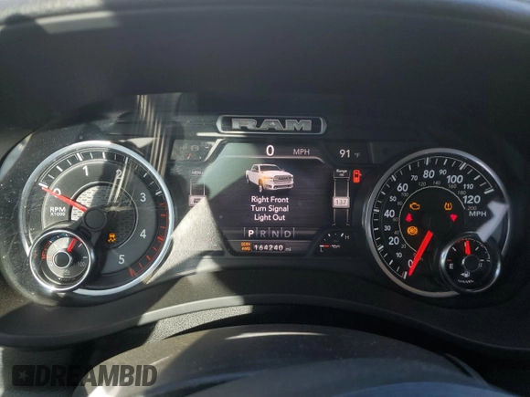 2019 Ram 2500 Laramie with VIN 3C6UR5NL0KG635443, listed as a Copart auction lot 71677444 with 164,240 mi miles and Salvage Title. Bid and sale history available at carsss.com. Image 9.