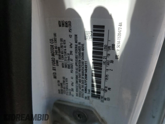 2021 Ford Transit Connect XLT z VIN NM0LS7F26M1484911, wystawiony jako Copart lot #54908885 z przebiegiem 111 621 mil mil oraz Szkody całkowita. Historia ofert i sprzedaży dostępna na DreamBid. Obrazek 14.