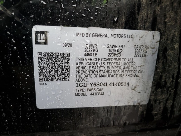 2020 Chevrolet Bolt EV LT z VIN 1G1FY6S04L4140514, wystawiony jako Copart lot #50150055 z przebiegiem 63 104 mil mil oraz Szkoda całkowita • Salvage title. Historia ofert i sprzedaży dostępna na DreamBid. Obrazek 12.