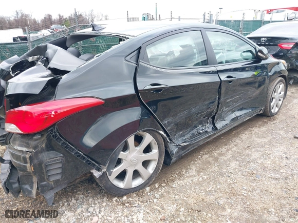 2012 Hyundai Elantra GLS with VIN 5NPDH4AE3CH117106, listed as a IAAI auction lot 41741753 with 65,813 mi miles. Bid and sale history available at carsss.com. Image 15.
