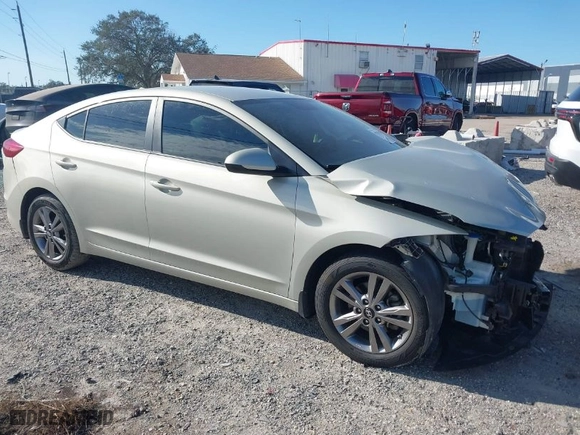 2017 Hyundai Elantra Value Edition with VIN KMHD84LF0HU377168, listed as a IAAI auction lot 41289305 with 54,638 mi miles. Bid and sale history available at carsss.com. Image 1.