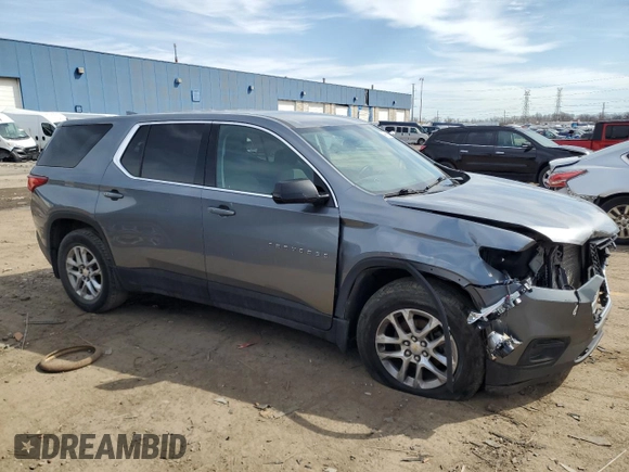 2018 Chevrolet Traverse LS with VIN 1GNEVFKW6JJ196718, listed as a Copart auction lot 49689315 with 186,565 mi miles and Clean Title. Bid and sale history available at carsss.com. Image 4.
