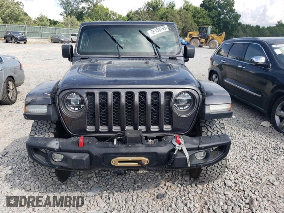 2021 Jeep Gladiator Rubicon with VIN 1C6JJTBG3ML602478, listed as a Copart auction lot 58138705 with 76,759 mi miles and Salvage title. Bid and sale history available at DreamBid. Image 5.