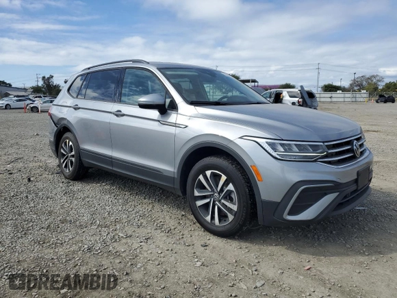 2024 Volkswagen Tiguan S with VIN 3VVFB7AX7RM114677, listed as a Copart auction lot 53037345 with 11,028 mi miles and Salvage title. Bid and sale history available at DreamBid. Image 4.