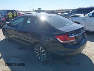 2015 Honda Civic Sedan EX-L with VIN 2HGFB2F90FH546082, listed as a IAAI auction lot 41849194 with 121,161 mi miles. Bid and sale history available at carsss.com. Image 3.