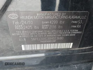 2011 Hyundai Sonata Limited with VIN 5NPEC4AC3BH023680, listed as a IAAI auction lot 42051386 with 170,497 mi miles and . Bid and sale history available at DreamBid. Image 9.
