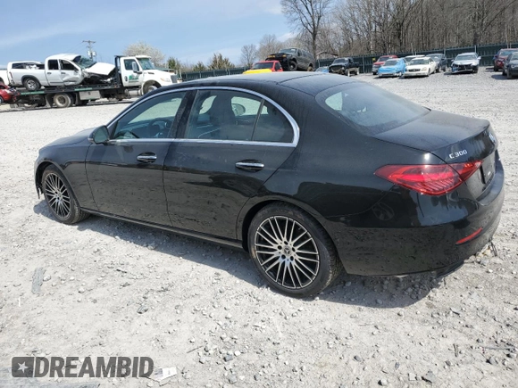 2024 Mercedes-Benz C 300 with VIN W1KAF4GB2RR237847, listed as a Copart auction lot 49126015 with 1,223 mi miles and Salvage Title. Bid and sale history available at DreamBid. Image 2.