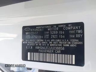 2018 Genesis G80 3.8L with VIN KMHGN4JE2JU238858, listed as a IAAI auction lot 42151733 with 49,512 mi miles and . Bid and sale history available at DreamBid. Image 9.