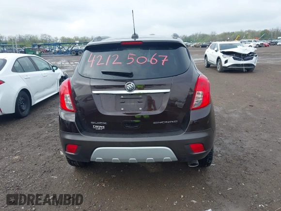 2016 Buick Encore with VIN KL4CJASB7GB657207, listed as a IAAI auction lot 42125067 with 94,956 mi miles and . Bid and sale history available at carsss.com. Image 16.