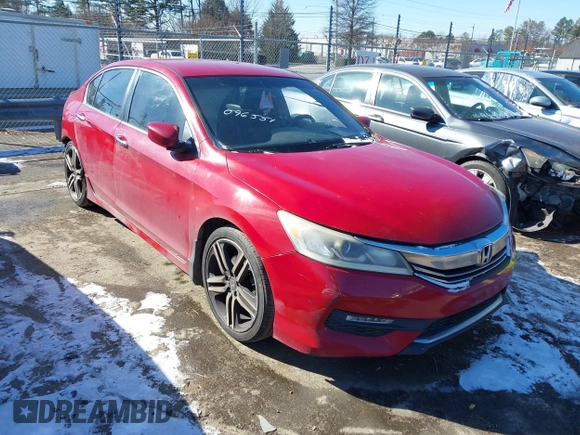 2016 Honda Accord Sport with VIN 1HGCR2F5XGA096551, listed as a IAAI auction lot 41354828 with 264,720 mi miles and . Bid and sale history available at DreamBid. Image 1.