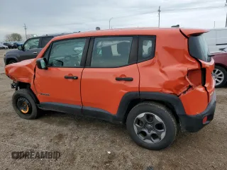 2015 Jeep Renegade Sport with VIN ZACCJBAT3FPC23361, listed as a Copart auction lot 55310505 with 125,468 mi miles and Salvage Title. Bid and sale history available at DreamBid. Image 2.