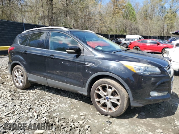 2015 Ford Escape Titanium with VIN 1FMCU9J9XFUB11123, listed as a Copart auction lot 52191015 with 77,541 mi miles and Salvage Title. Bid and sale history available at carsss.com. Image 4.