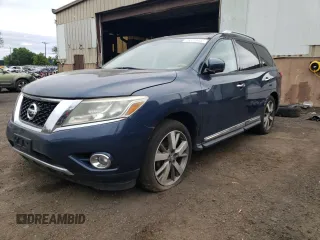 2015 Nissan Pathfinder Platinum with VIN 5N1AR2MM0FC604010, listed as a Copart auction lot 62096355 with 157,393 mi miles and Clean title. Bid and sale history available at DreamBid. Image 1.