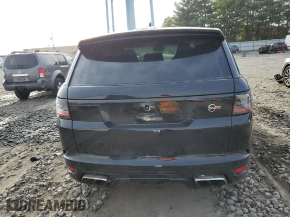 2020 Land Rover Range Rover Sport SVR with VIN SALWZ2RE0LA709321, listed as a Copart auction lot 62806954 with 61,821 mi miles and Salvage Title. Bid and sale history available at carsss.com. Image 6.