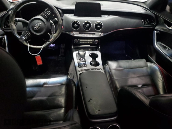 2018 Kia Stinger GT2 with VIN KNAE55LC6J6028469, listed as a Copart auction lot 42909065 with 97,136 mi miles and Salvage Title. Bid and sale history available at DreamBid. Image 8.