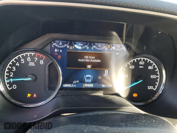 2021 Ford F-150 XL with VIN 1FTFW1E55MFA77310, listed as a Copart auction lot 56179055 with 48,990 mi miles and Salvage title. Bid and sale history available at DreamBid. Image 9.