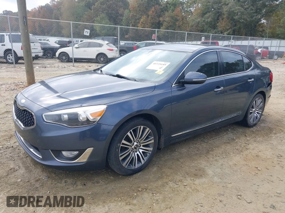 2014 Kia Cadenza Premium with VIN KNALN4D72E5165634, listed as a IAAI auction lot 40725189 with 126,993 mi miles. Bid and sale history available at carsss.com. Image 2.