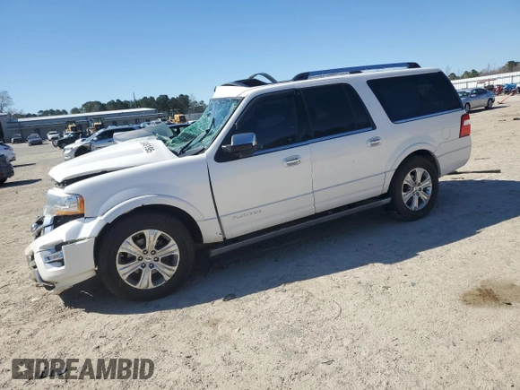 2015 Ford Expedition EL Platinum with VIN 1FMJK1LTXFEF33054, listed as a Copart auction lot 50049195 with 0 mi miles and Salvage Title. Bid and sale history available at carsss.com. Image 1.