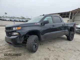 2021 Chevrolet Silverado 1500 Custom Trail Boss with VIN 1GCPYCEF5MZ296592, listed as a Copart auction lot 50968655 with 60,010 mi miles and Salvage Title. Bid and sale history available at DreamBid. Image 1.