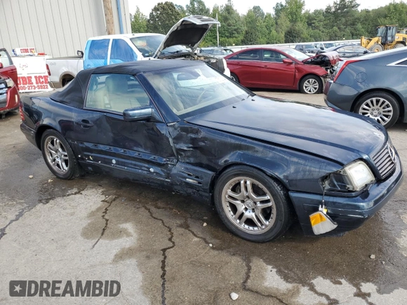 1998 Mercedes-Benz SL-Class with VIN WDBFA67F7WF165259, listed as a Copart auction lot 73132364 with 99,948 mi miles and Salvage Title. Bid and sale history available at carsss.com. Image 4.