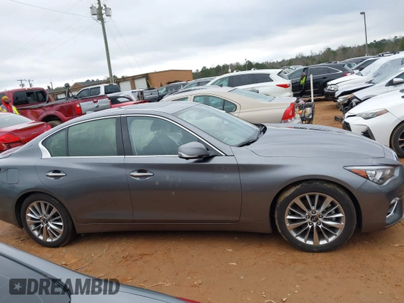 2023 Infiniti Q50 Luxe with VIN JN1EV7BP3PM511881, listed as a IAAI auction lot 41217294 with 18,620 mi miles and . Bid and sale history available at DreamBid. Image 13.