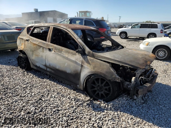 2017 Hyundai Accent SE with VIN KMHCT5AE7HU313235, listed as a Copart auction lot 57455054 with Not Provided miles and Salvage Title. Bid and sale history available at DreamBid. Image 4.