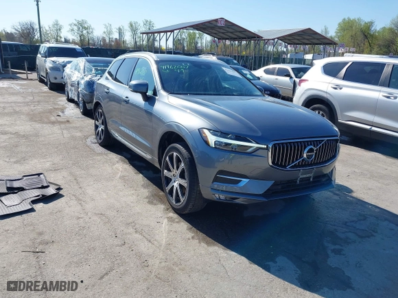 2020 Volvo XC60 Inscription with VIN YV4102RL5L1490699, listed as a IAAI auction lot 41962007 with 56,607 mi miles. Bid and sale history available at carsss.com. Image 1.