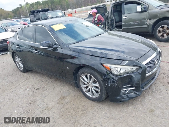 2015 Infiniti Q50 Premium with VIN JN1BV7AR1FM417342, listed as a IAAI auction lot 41887007 with 116,026 mi miles. Bid and sale history available at carsss.com. Image 1.