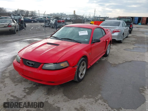 2001 Ford Mustang GT Deluxe with VIN 1FAFP42X71F205746, listed as a IAAI auction lot 41665046 with 1 mi miles. Bid and sale history available at carsss.com. Image 2.